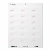 Monogram bruiloft uitnodiging Adresetiketten roze Etiket (Full Sheet)