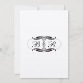 Monogram bruiloft Uitnodigingen Art Deco Silver (Achterkant)