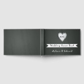 Monogram bruiloft voor driekwartbord gastenboek (Volledig)