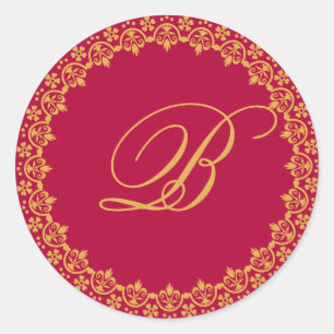 Monogram bruiloft zegel