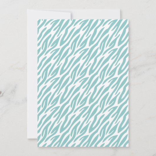 Monogram bruin en mint Zebra Pattern Kaart (Achterkant)