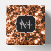 Monogram bruin koper smeltkroes bedankdoosjes (Bovenkant)