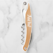 Monogram bruin leer geweven kurkentrekker (Voorkant)