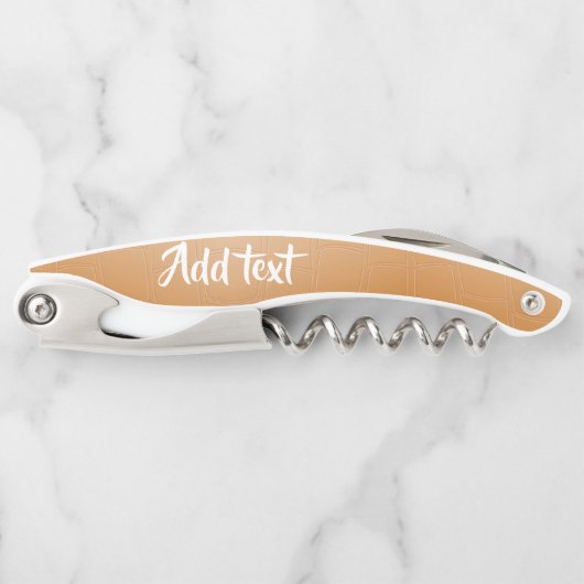 Monogram bruin leer geweven kurkentrekker (Voorkant)