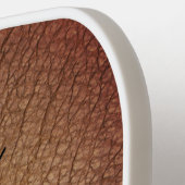 Monogram Bruin Leren Script Naam Rustic  Pickleball Paddle (Links Detail)