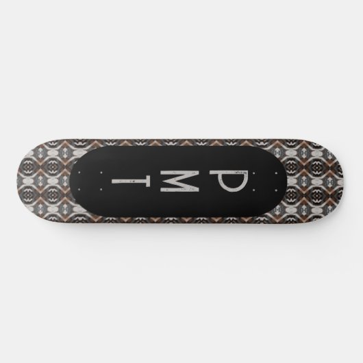 Monogram Bruin Zwart Skateboard (Horizontaal)