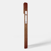 Monogram Bruine Rustieke Leren stijlvolle script n Case-Mate iPhone Case (Achterkant / Links)