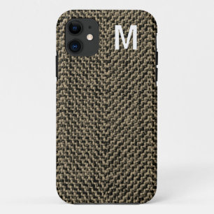Monogram bruine tweed iPhone 5 hoes
