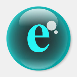 Monogram Bubble E Magneet