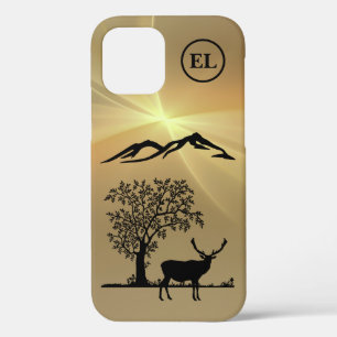 Monogram Buck Silhouet Apple iPhone 12 Hoesje