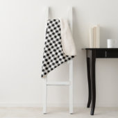 Monogram, Buffalo Check Plaid zwart en wit Sherpa Deken (In situ)