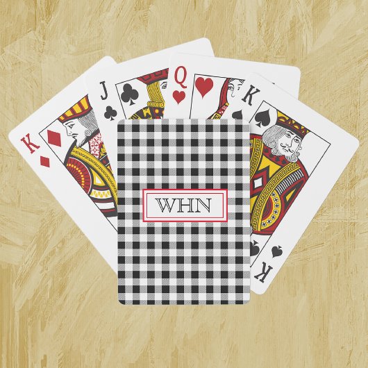 Monogram buffelcontrole, rood, deck van de Acent v Pokerkaarten