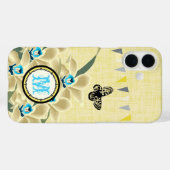 Monogram Bunting  Orchidee iphone Case-Mate iPhone Case (Achterkant (horizontaal))