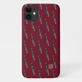 Monogram Burgundy Bassoon iPhone 11 Hoesje