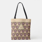 Monogram Burgundy Sage Triangle Geometric Pattern Draagtas (Achterkant)
