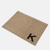 Monogram Burlap Deurmat (Schuin)