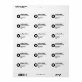 MONOGRAM BUSINESS LABEL (Full Sheet)