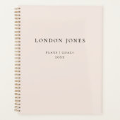 Monogram Business Planner Nom simple Blush Pink (Devant)