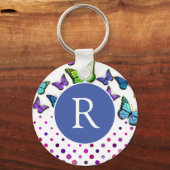Monogram  Butterflies en Stippen Sleutelhanger (Achterkant)