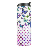 Monogram  Butterflies en Stippen Thermosbeker (Gedraaid links)