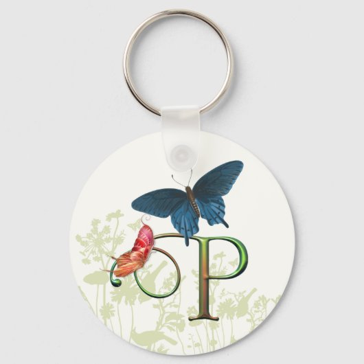 Monogram Butterfly Fantasy P Sleutelhanger (Voorkant)