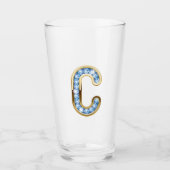 Monogram C - 16 oz glas (Voorkant)