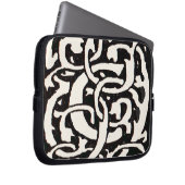  Monogram C Art Nouveau Letter Laptop Sleeve (Voorkant Rechts)