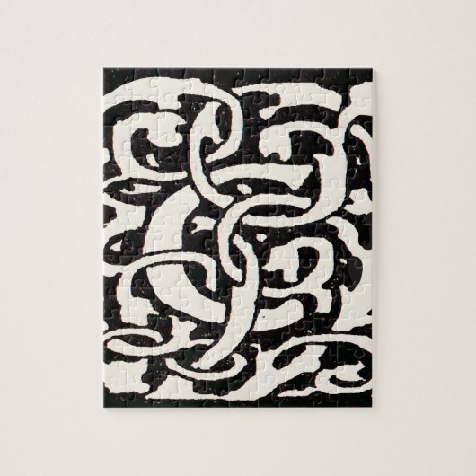  Monogram C Art Nouveau Letter Legpuzzel (Verticaal)