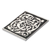 Monogram C Art Nouveau Letter Notitieblok (Gedraaid)