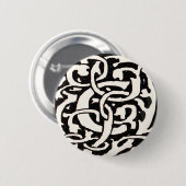  Monogram C Art Nouveau Letter Ronde Button 5,7 Cm (Voorkant /achterkant)