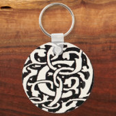  Monogram C Art Nouveau Letter Sleutelhanger (Voorkant)