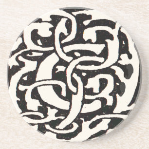  Monogram C Art Nouveau Letter Zandsteen Onderzetter