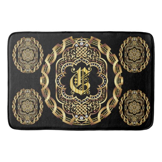 Monogram C Bath Mats past de Achterkleur van de Ve Badmat (Voorkant)