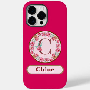 Monogram C Floral Case-Mate iPhone 14 Pro Max Hoesje