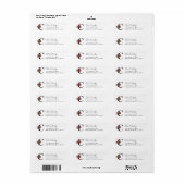 Monogram C kerstpostadres Etiket (Full Sheet)