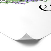 Monogram C lavender Eucalyptus nursery Poster (Hoek)
