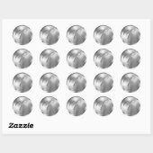 Monogram C NONMETALLIC Silver Envelope Seal Ronde Sticker (Vel)