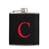 Monogram C op zwart Heupfles (Voorkant)