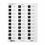 Monogram C Retouradreslabel Etiket (Full Sheet)