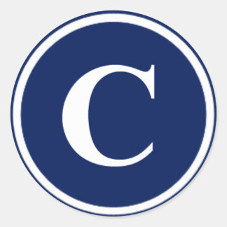 monogram (C) Ronde Sticker