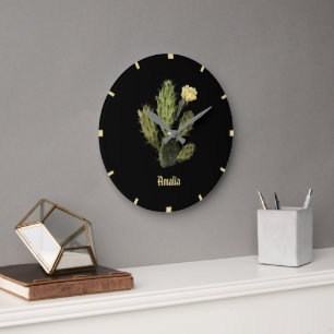 Monogram Cactus Flower Wall klok