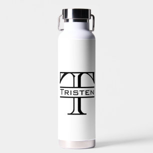 Monogram Cadeau Klassieke Initialen Waterfles