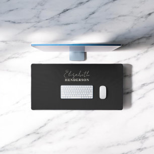 Monogram Calligrafie Girly Zwart Bureaumat