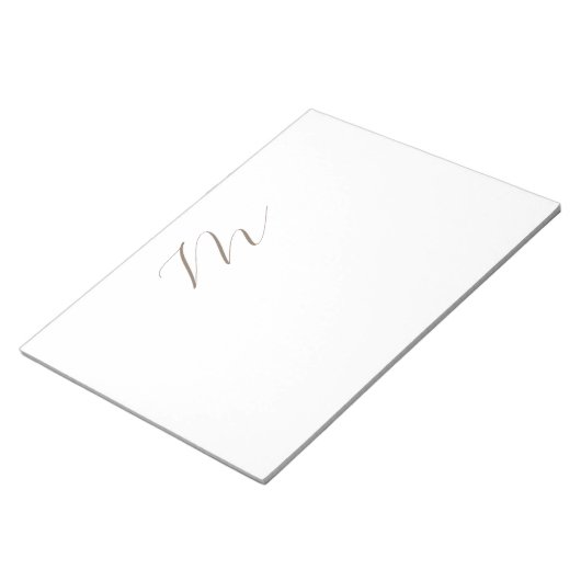 Monogram Calligrafie Uniek Plain Modern Notitieblok (Schuin)