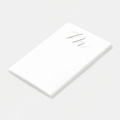 Monogram Calligrafie Uniek Plain Modern Post-it® Notes (Schuin)