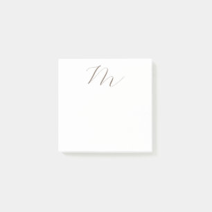 Monogram Calligrafie Uniek Plain Modern Post-it® Notes