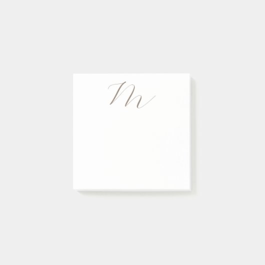 Monogram Calligrafie Uniek Plain Modern Post-it® Notes (Voorkant)