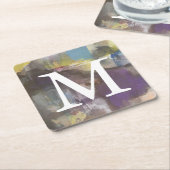 Monogram | Calm Interlude Vierkante Kartonnen Onderzetter (Schuin)