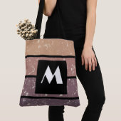 Monogram Canvas tas - Gestreepte gepersonaliseerde (Dichtbij)