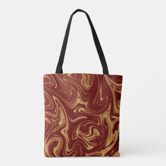 Monogram Canvas tas Goud Glitter Maroon Achtergron (Achterkant)